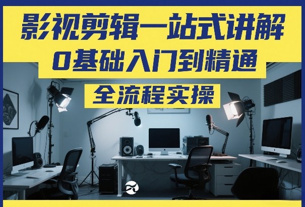 影视剪辑一站式讲解，0基础入门到精通，全流程实操-网亿资源平台