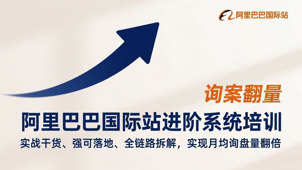 （17335期）阿里巴巴国际站进阶系统培训，实战干货、强可落地、全链路拆解，实现月均询盘量翻倍-网亿资源平台