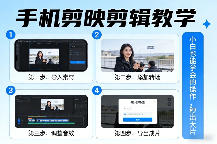 手机剪映剪辑教学，小白也能学会的操作，秒出大片-网亿资源平台
