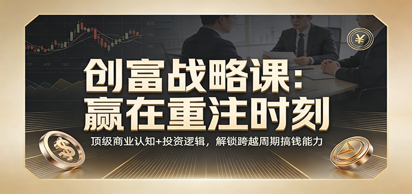 《创富战略课:赢在重注时刻》顶级商业认知+投资逻辑,解锁跨越周期搞钱能力-邪修侠