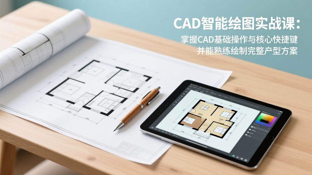 （17348期）CAD智能绘图实战课：掌握CAD基础操作与核心快捷键，并能熟练绘制完整户型方案-网亿资源平台