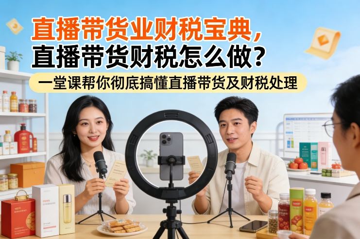 直播带货业财税宝典，直播带货财税怎么做？一堂课帮你彻底搞懂直播带货及财税处理-网亿资源平台