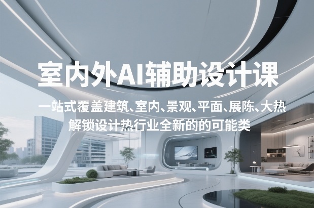 室内外AI设计课，一站式覆盖建筑、室内、景观、平面、展陈五大热门品类，解锁设计行业的全新可能-邪修侠 - 学院