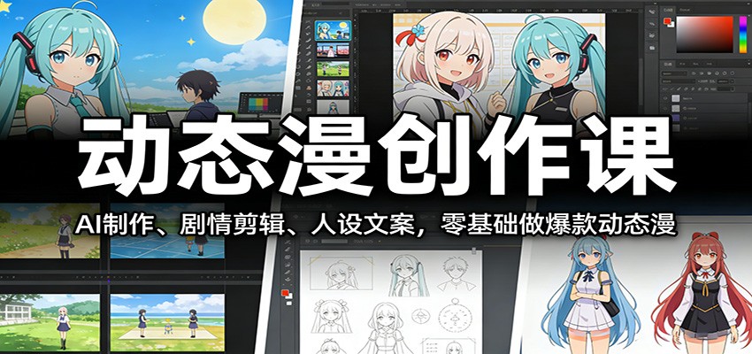 动态漫创作课：AI制作、剧情剪辑、人设文案，零基础做爆款动态漫-邪修侠 - 演示