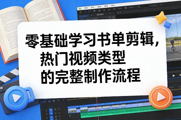零基础学习书单剪辑，热门视频类型的完整制作流程(更新2026)-网亿资源平台