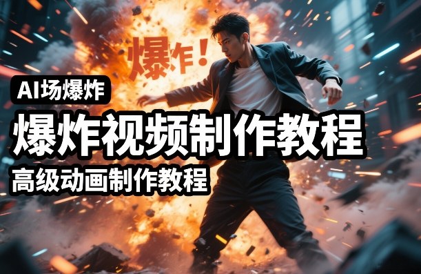 AI场景爆炸视频制作教程，利用人物实拍视频制作出高级的动画特效-邪修侠 - 演示