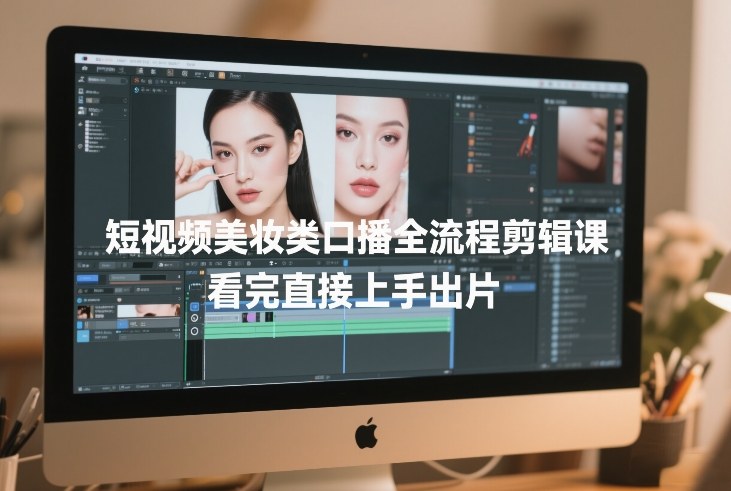 短视频美妆类口播全流程剪辑课，看完直接上手出片-网亿资源平台