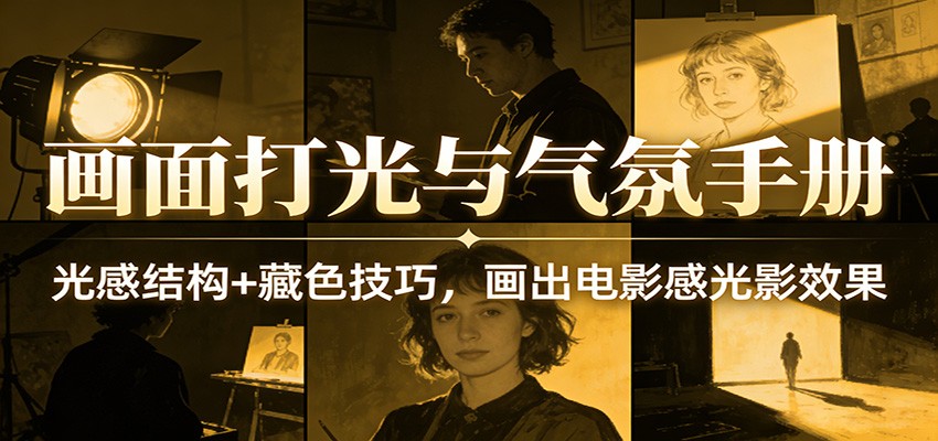 画面打光与气氛手册：光感结构+藏色技巧，画出电影感光影效果-网亿资源平台
