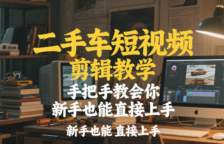 二手车短视频剪辑教学，手把手教会你，新手也能直接上手-邪修侠