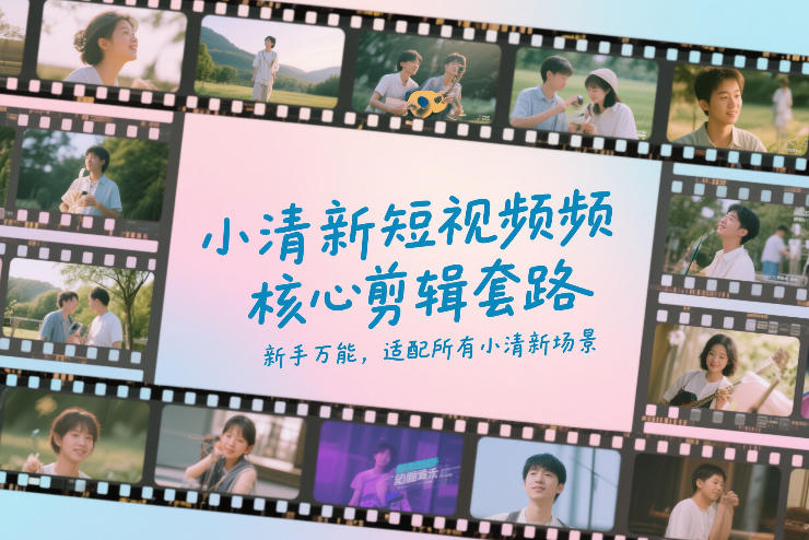 小清新短视频核心剪辑套路，新手万能，适配所有小清新场景-网亿资源平台