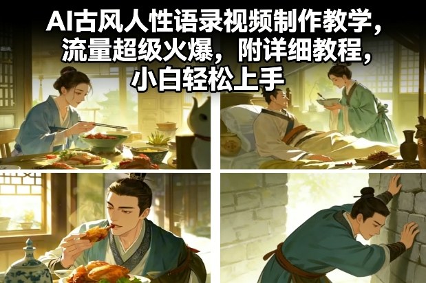 AI古风人性语录视频制作教学，流量超级火爆，附详细教程，小白轻松上手-邪修侠 - 演示