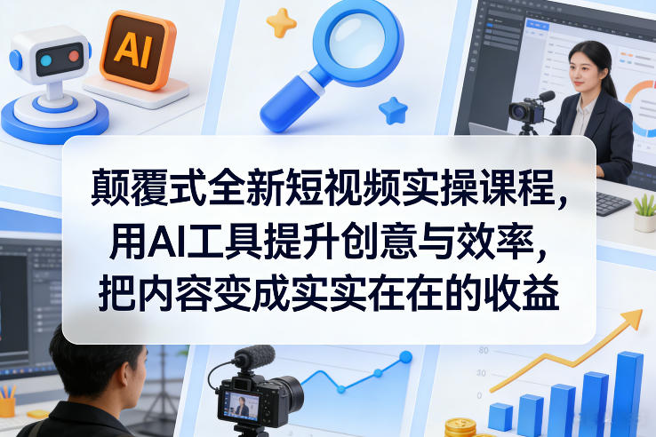 颠覆式全新短视频实操课程,用AI工具提升创意与效率,把内容变成实实在在的收益-邪修侠 - 演示