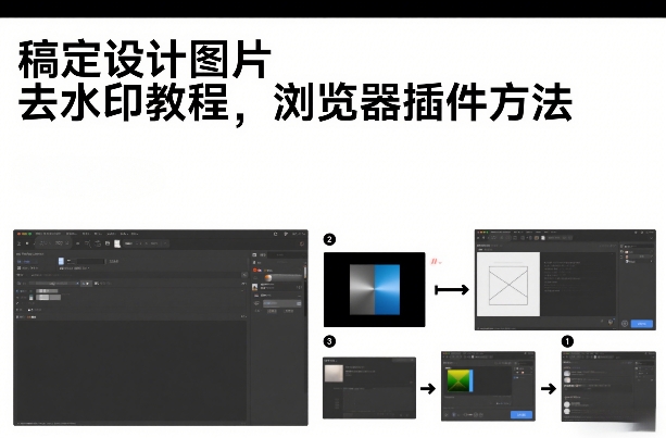稿定设计图片去水印教程，浏览器插件方法-网亿资源平台