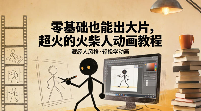 零基础也能出大片，超火的火柴人动画教程（藏经人风格）-邪修侠 - 演示