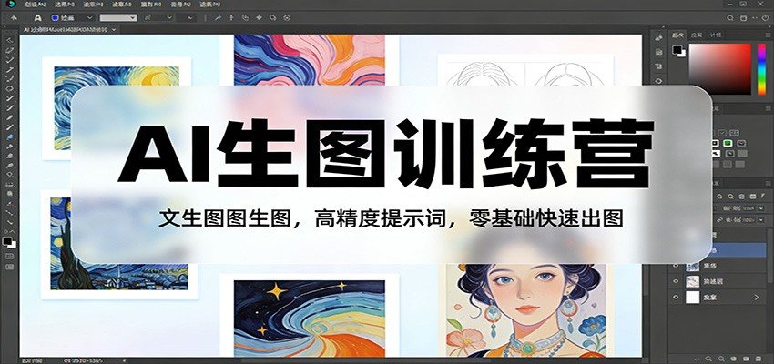 AI生图训练营:文生图图生图,高精度提示词,零基础快速出图-邪修侠 - 演示