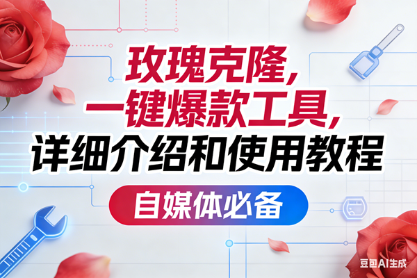 （17475期）玫瑰克隆，一键爆款工具详细介绍和使用教程，自媒体必备-网亿资源平台