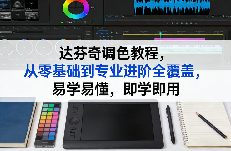 达芬奇调色教程，从零基础到专业进阶全覆盖，易学易懂，即学即用-网亿资源平台