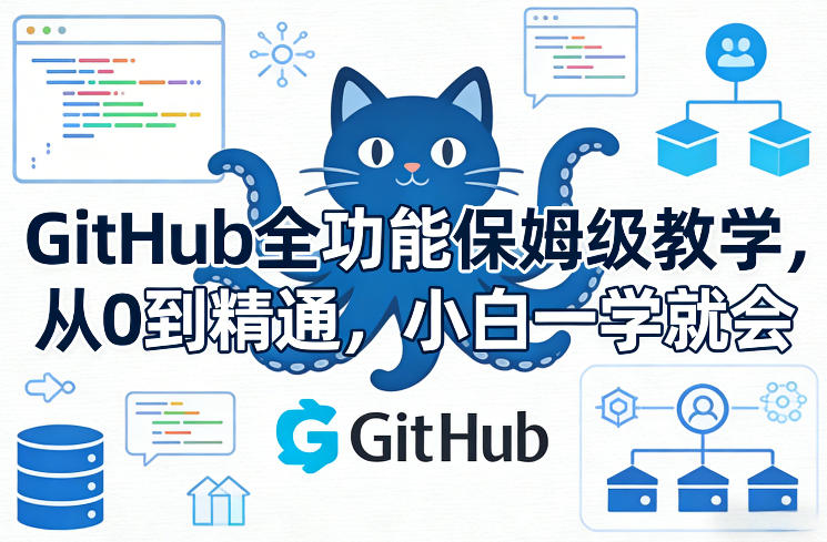 GitHub全功能保姆级教学，从0到精通，小白一学就会-网亿资源平台