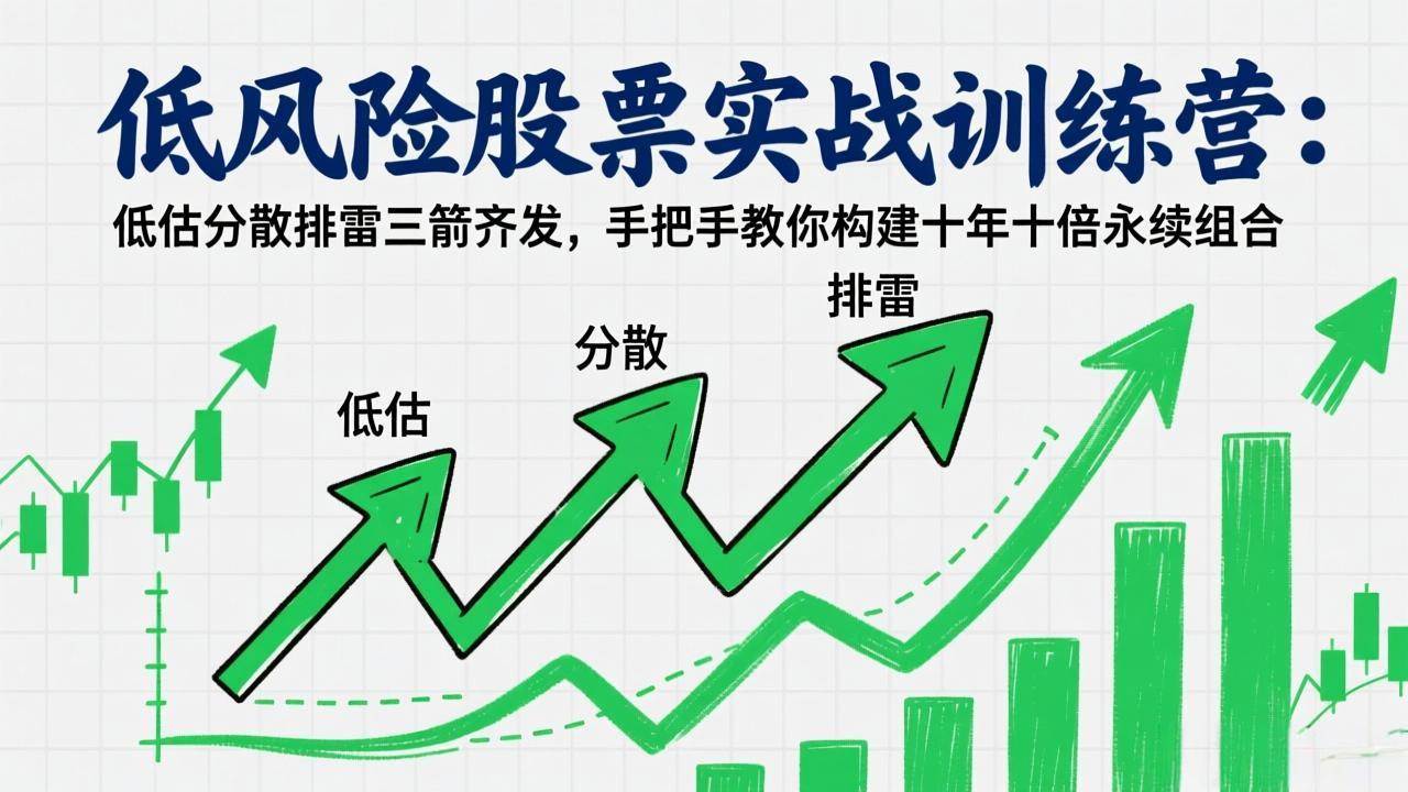 （17487期）低风险股票实战训练营：低估分散排雷三箭齐发，手把手教你构建十年十倍永续组合-网亿资源平台