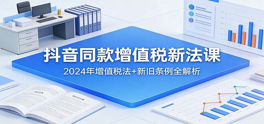 抖音同款增值税新法课:2024年增值税法+新旧条例全解析-邪修侠