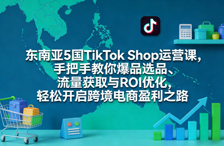 东南亚5国TikTok Shop运营课,手把手教你爆品选品、流量获取与ROI优化,轻松开启跨境电商盈利之路-邪修侠 - 演示