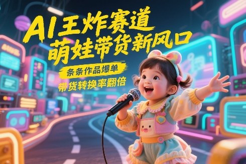 AI王炸赛道，萌娃带货新风口，条条作品爆单，带货转换率翻倍，核心逻辑拆解-邪修侠
