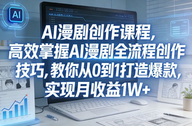 某社群AI漫剧创作课程,高效掌握AI漫剧全流程创作技巧,教你从0到1打造爆款,实现月收益1W+-邪修侠 - 演示