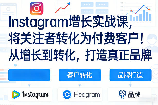 Instagram增长实战课，将关注者转化为付费客户！从增长到转化，打造真正品牌(双语字幕)-网亿资源平台