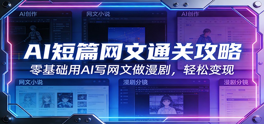AI短篇网文通关攻略:零基础用AI写网文做漫剧,轻松变现-邪修侠 - 演示