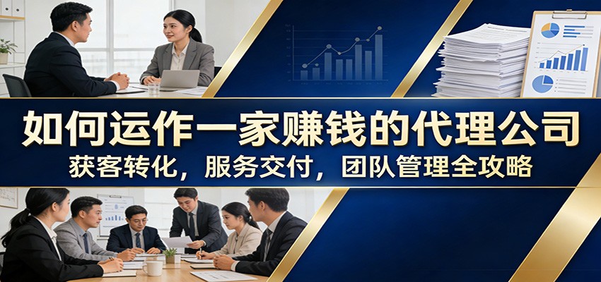 如何运作一家赚钱的代理公司：获客转化，服务交付，团队管理全攻略-邪修侠 - 演示