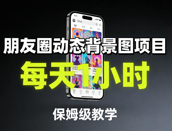 朋友圈动态背景图项目，每天1小时，保姆级教学-邪修侠 - 演示