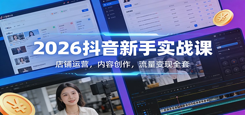 2026抖音新手实战课:店铺运营,内容创作,流量变现全套-邪修侠 - 演示