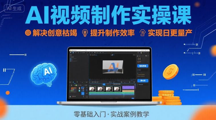 Ai视频制作实操课,解决创意枯竭、效率低下痛点,实现日更量产可持续变现(更新26年3月)-邪修侠 - 演示