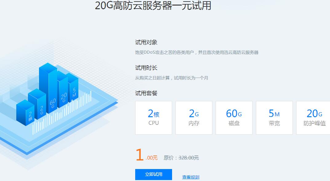 1元撸2H2G高防辽宁服务器1月-网亿资源平台